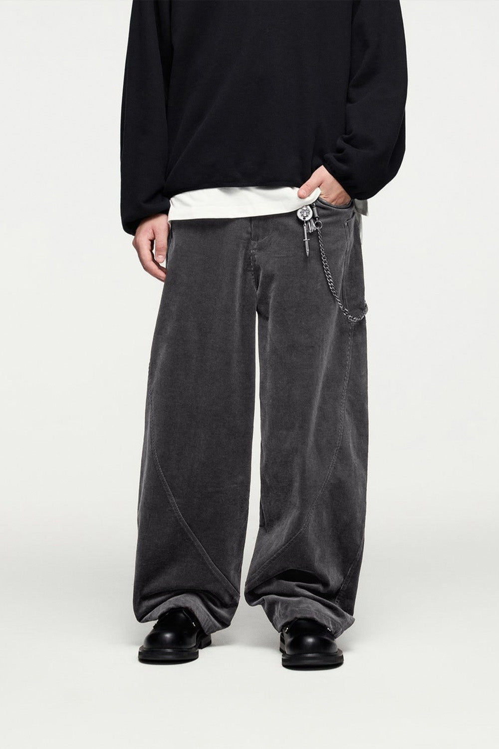 [AR-S-05] Wide-leg Corduroy Trousers
