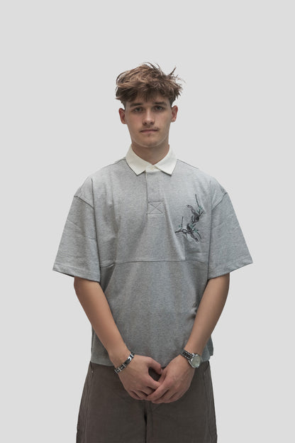 [AR-S-10] 'September' Embroidered Cotton Polo