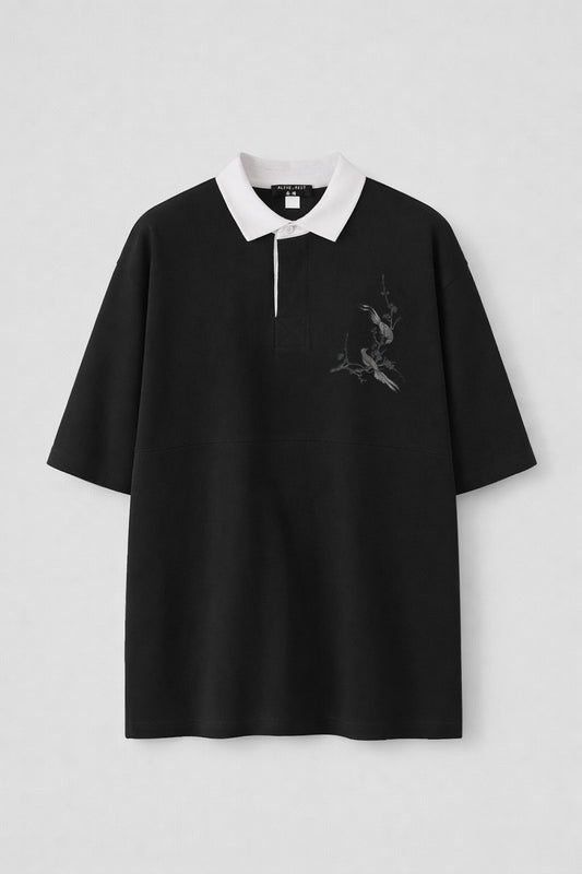 [AR-S-10] 'September' Embroidered Cotton Polo