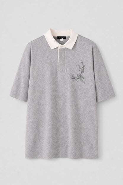 [AR-S-10] 'September' Embroidered Cotton Polo