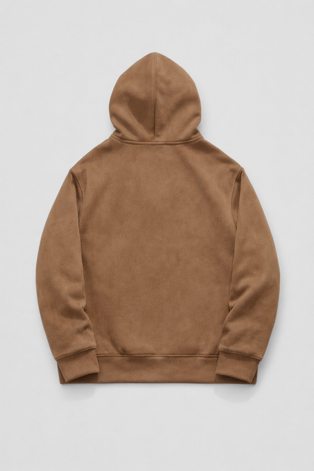 [AR-S-08] Logo Embroidered Suede Hoodie