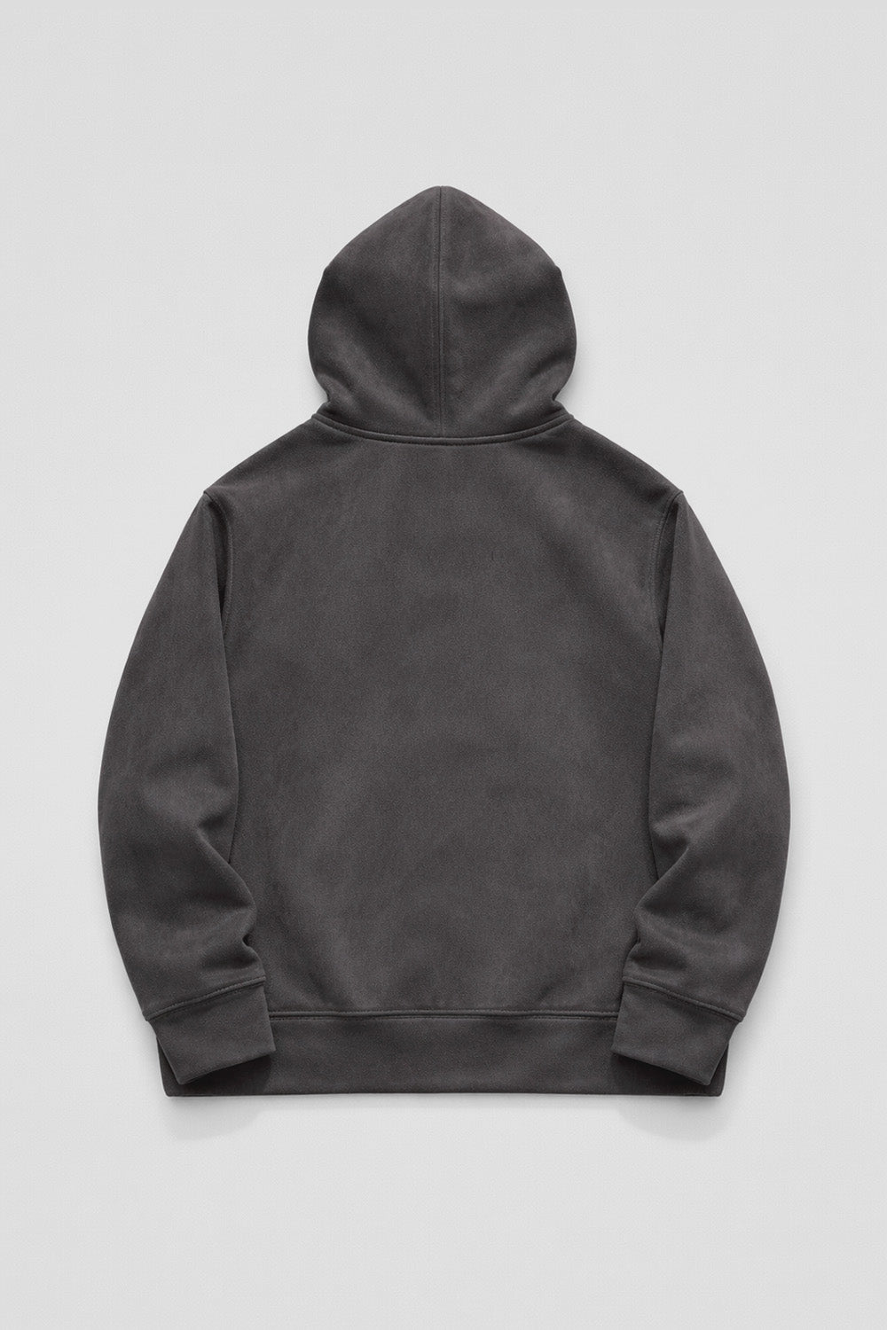[AR-S-08] Logo Embroidered Suede Hoodie
